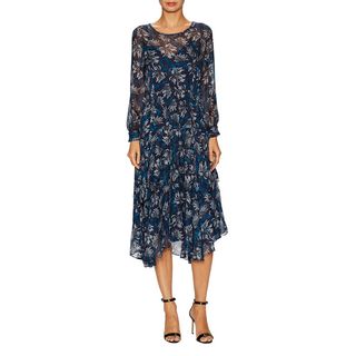 Rebecca Taylor + Mystic Chiffon Handkerchief Midi Dress