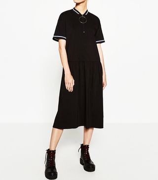 Zara + Zipped Midi Dress