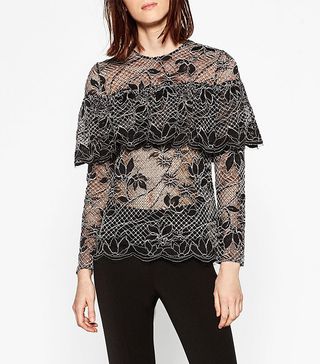 Zara + Lace Top with Frills