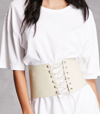 Forever 21 + Lambskin Lace-Up Corset