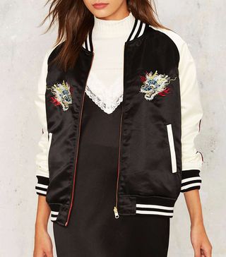 Nasty Gal + Dragon Side Out Bomber Jacket