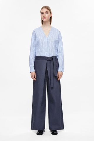 COS + Tie Detail Straight-Leg Trousers