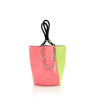 Alexander Wang + Roxy Large Tote in Croc Flou Pink and Yellow