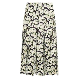 Adam Lippes + Pleated Floral Print Skirt