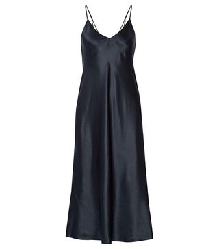 Helmut Lang + Draped Silk-Satin Dress