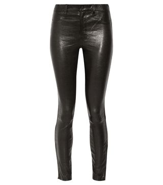 J Brand + 8001 Leather Skinny Pants