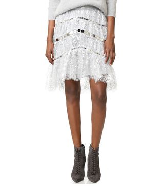 Zimmermann + Adorn Crystal Lace Miniskirt