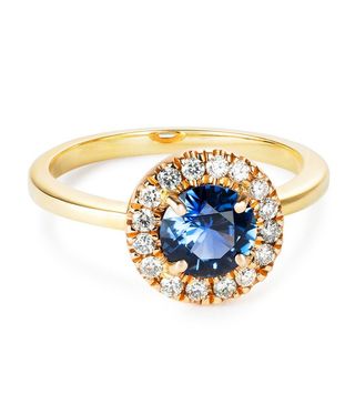 Laura Lee + 18ct Yellow Gold Ring With Deep Blue Sapphire
