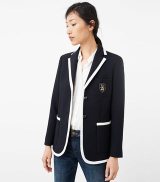 Mango + Contrasting Trims Blazer