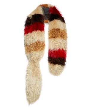Marni + Striped Fox Fur Stole