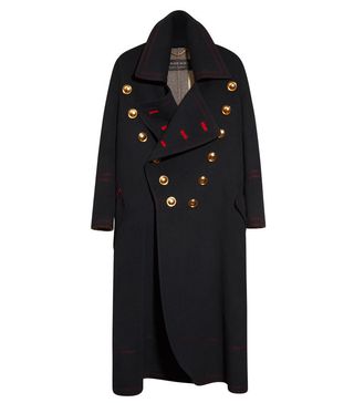 Burberry + Double-Breasted Wool Cashmere Military Coat