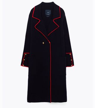 Zara + Military Knit Coat