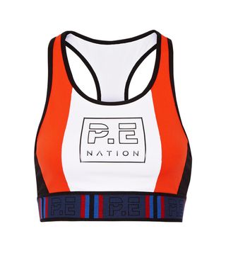 P.E Nation + Hybrid Check Color-Block Sports Bra