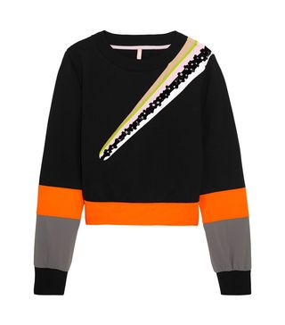 No Ka'Oi + Wili Embellished Striped Cotton-Blend Jersey Sweatshirt