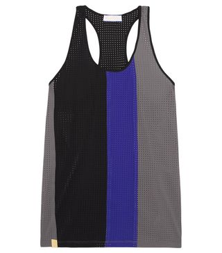 Monreal London + Color-Block Perforated Stretch-Jersey Tank