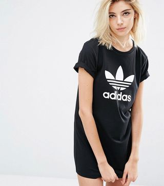 Adidas Originals + T-Shirt Dress With Trefoil Logo