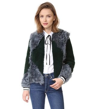 Tory Burch + Bristol Fur Bomber Jacket