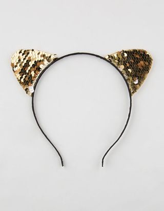 Full Tilt + Gold Sequin Cat Ears Headband