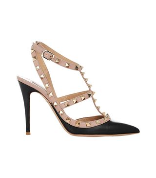 Valentino + Rockstud Slingback Pumps