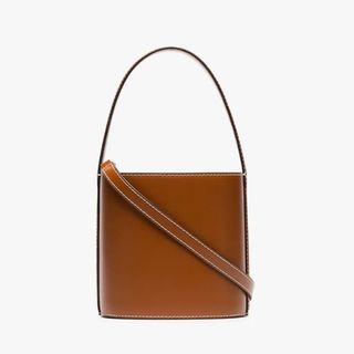 Staud + Brown Bisset Leather Bucket Bag