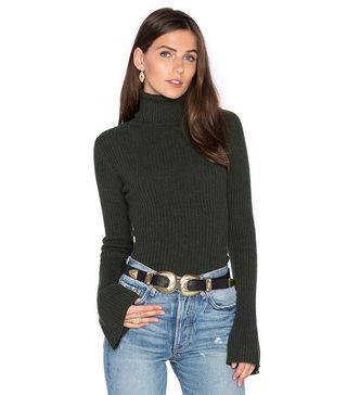 Autumn Cashmere X Revolve + Ribbed Turtleneck Bell Sleeve Sweater