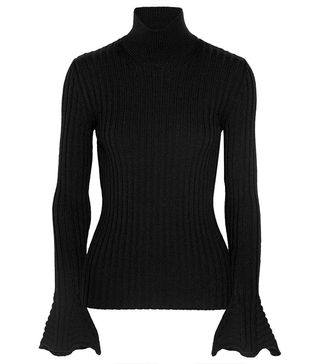 Lanvin + Ribbed Wool Turtleneck Sweater