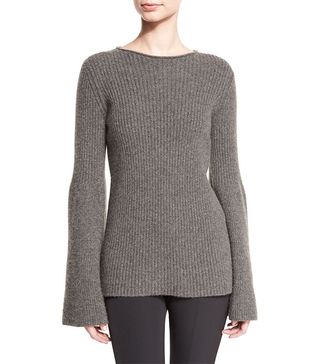 The Row + Atilia Ribbed Bell-Sleeve Sweater