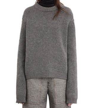 Acne Studios + Saidy Wool Dark Grey Melange Sweater