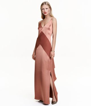 H&M + Long Satin Dress