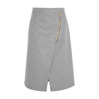 Acne Studios + Wrap-Effect Brushed-Twill Skirt