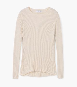 Mango + Ribbed Cotton-Blend Sweater