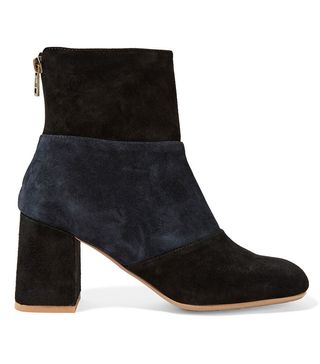 See by Chloé + Mila Two-Tone Suede Ankle Boots
