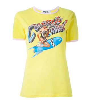 Jeremy Scott + Pin-Up Girl Print T-Shirt