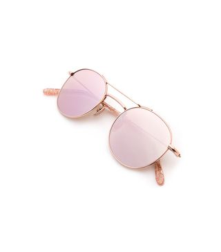 Krewe + Orleans Rose Gold Titanium + Camellia Sunglasses