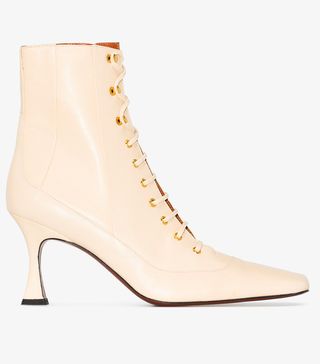 Manu Atelier + Neutral Duck 80 Leather Lace-Up Boots