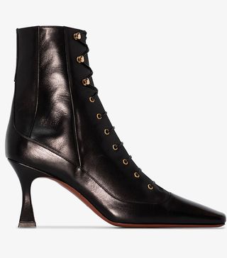 Manu Atelier + Black Duck 80 Leather Lace-Up Boots