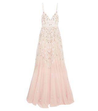 Needle & Thread + Embellished Embroidered Tulle Gown