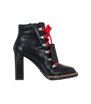 Tod's + 105 MM Lace Up Leathee Ankle Boots