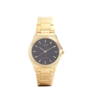 Casio + Gold Stainless Steel Strap Watch