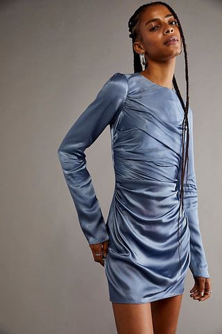 Shona Joy + Lily Long Sleeve Ruched Mini Dress