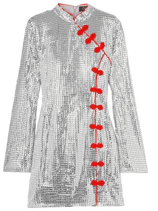 De la Vali + Ginger Sequined Tulle Mini Dress