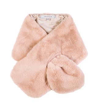Chesca + Satin Lined Faux Fur Tippet Scarf