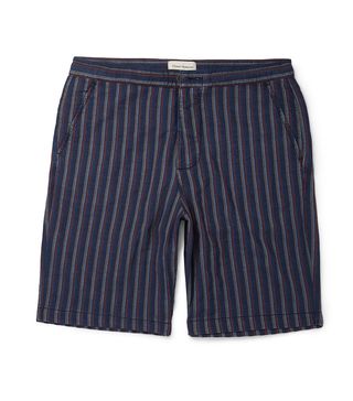 Oliver Spencer + Striped Cotton Shorts