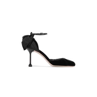 Miu Miu + Bow-Embellished Faille and Velvet Pumps