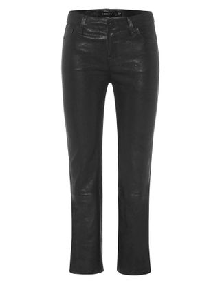 J Brand + Selena Leather Mid-Rise Crop Bootcut