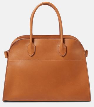 The Row + Soft Margaux 12 Leather Tote Bag in Brown