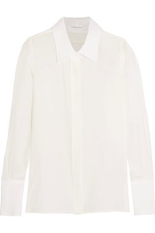 Victoria Beckham + Washed-Silk Shirt