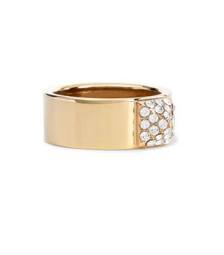 Valentino + Gold-Tone Crystal Ring