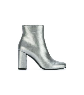 Saint Laurent + Metallic Ankle Boots