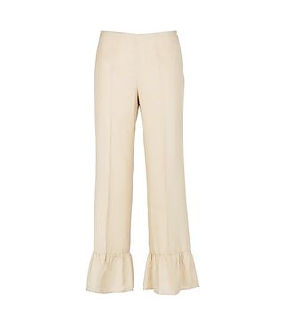 Gucci + Habotai Silk Cropped Pants